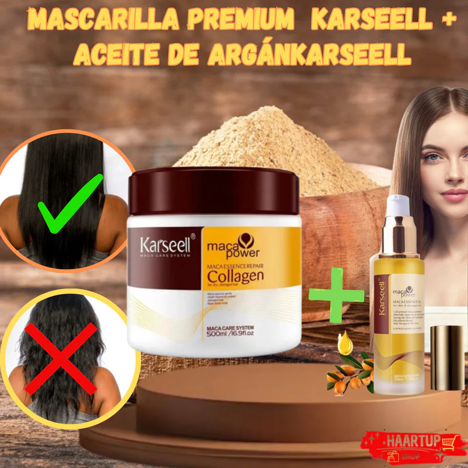 MASCARILLA & ACEITE DE ARGAN KARSEELL - TRATAMIENTO CAPILAR