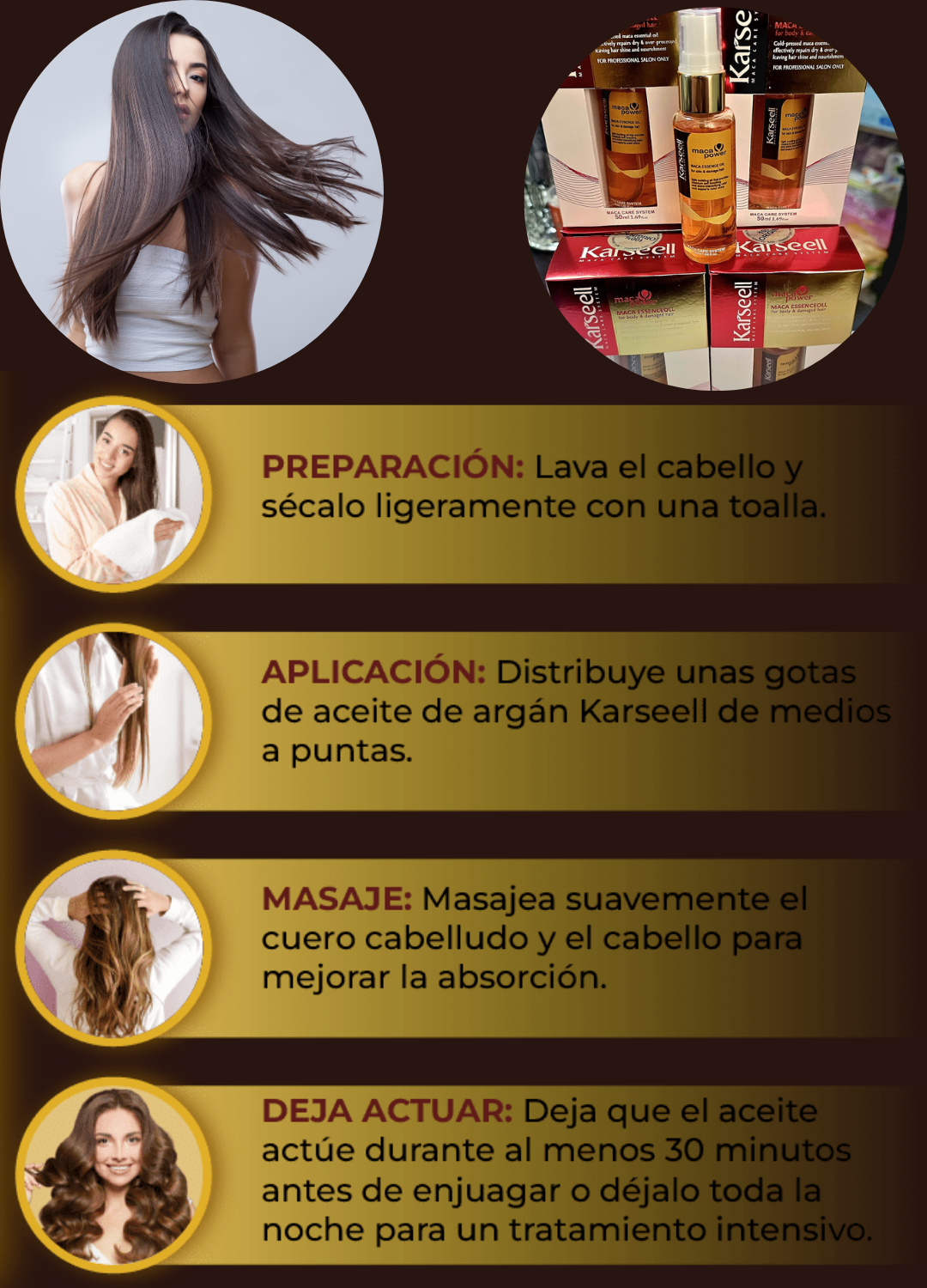 MASCARILLA & ACEITE DE ARGAN KARSEELL - TRATAMIENTO CAPILAR