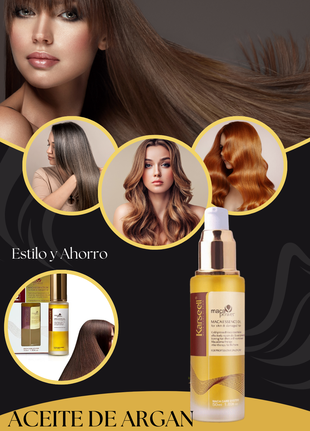 MASCARILLA & ACEITE DE ARGAN KARSEELL - TRATAMIENTO CAPILAR