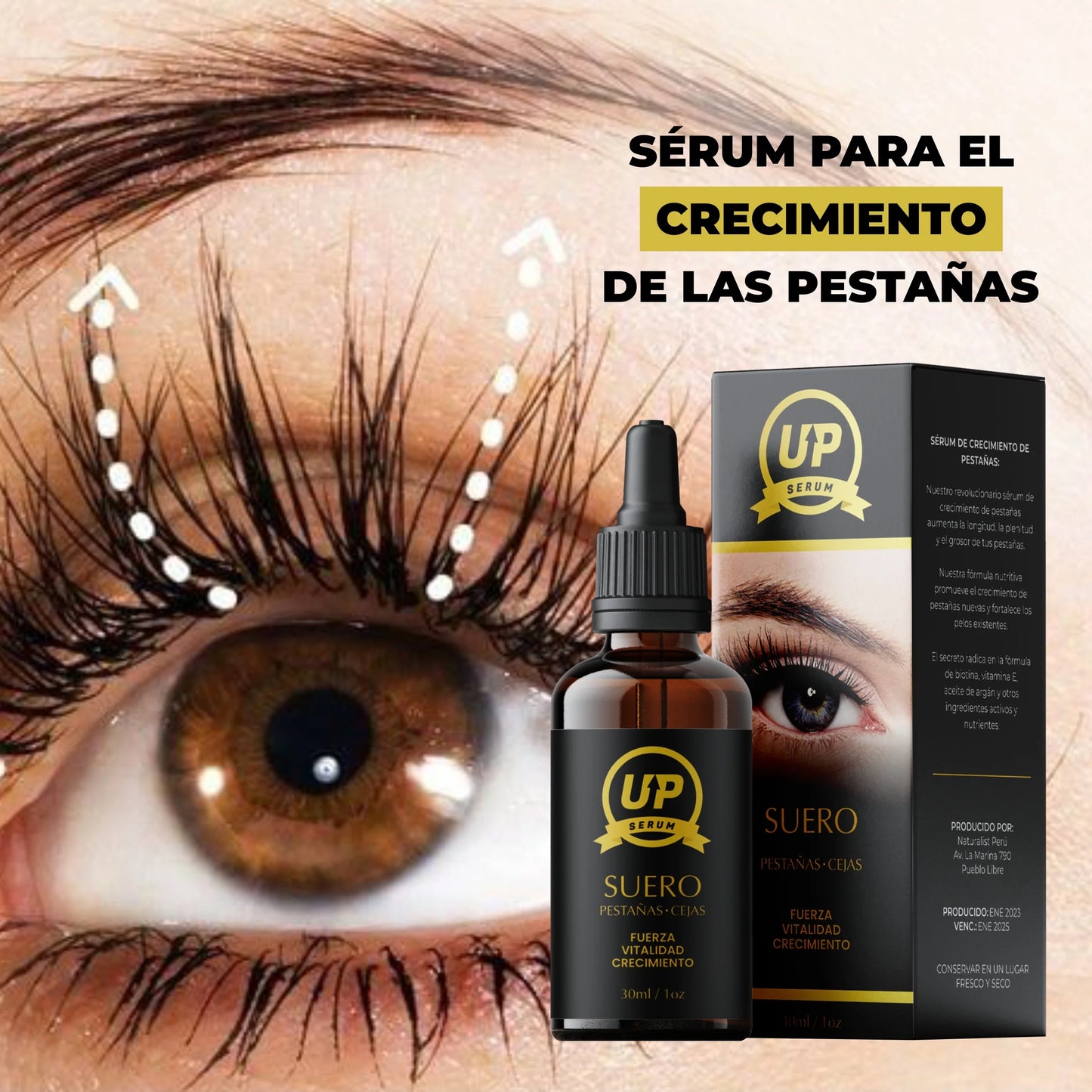 SERUM UP - PESTAÑAS Y CEJAS MÁS LARGAS Y FUERTES