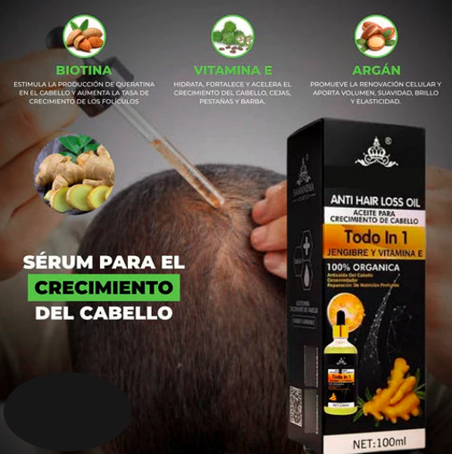 ACEITE PARA EL CRECIMIENTO DE CABELLO - TODO EN 1